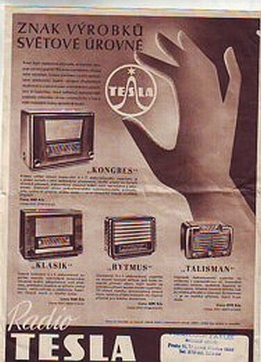 Reklama TESLA 1950